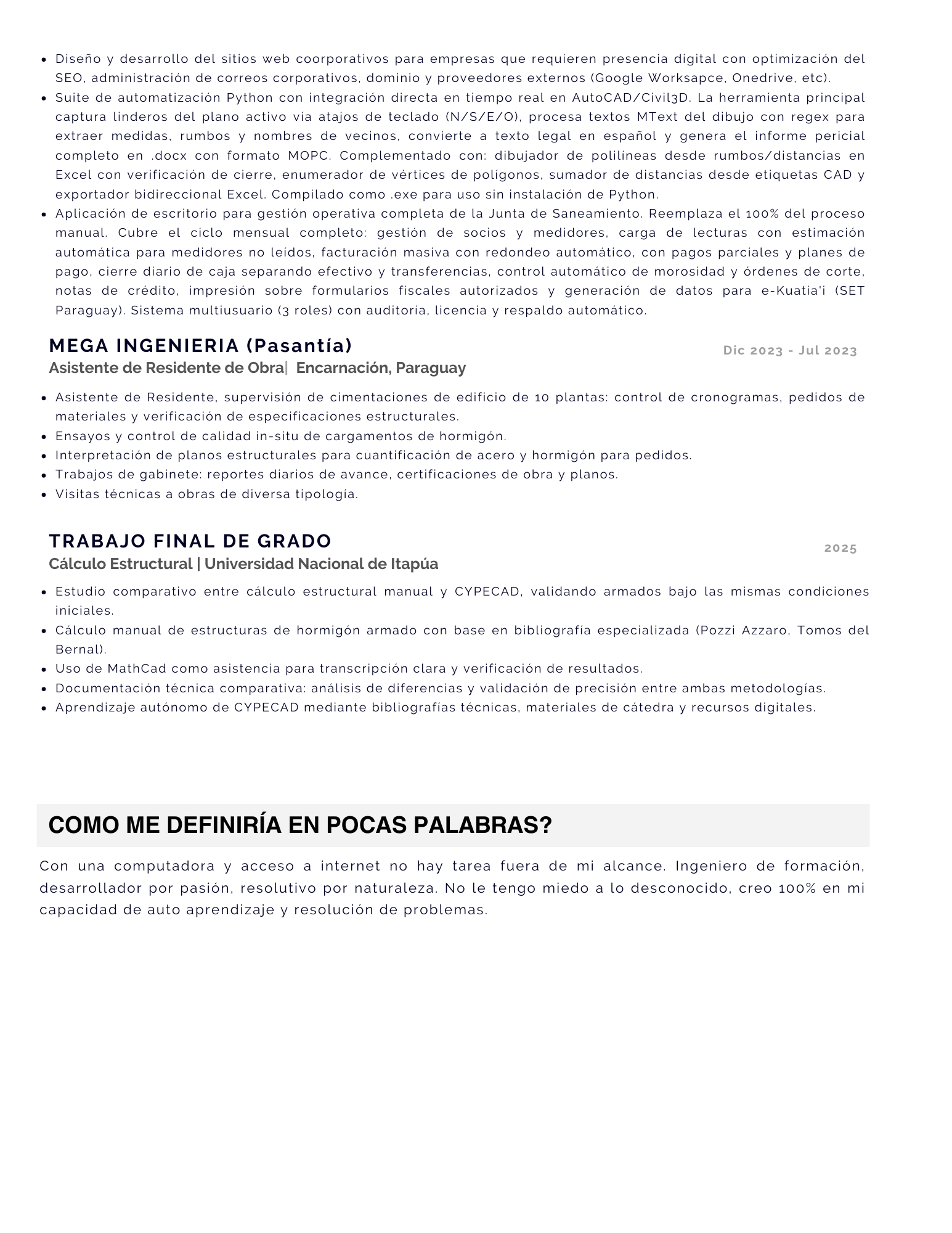 CV de Alejandro Balmaceda página 2